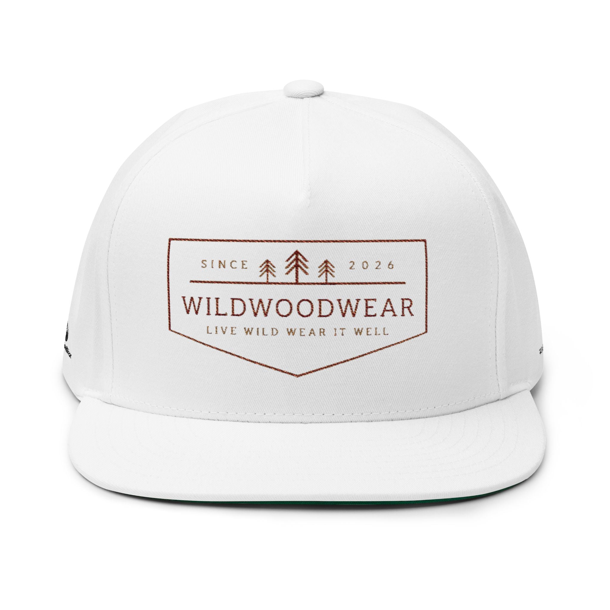WildWoodWear Embroidered Flat Bill Cap