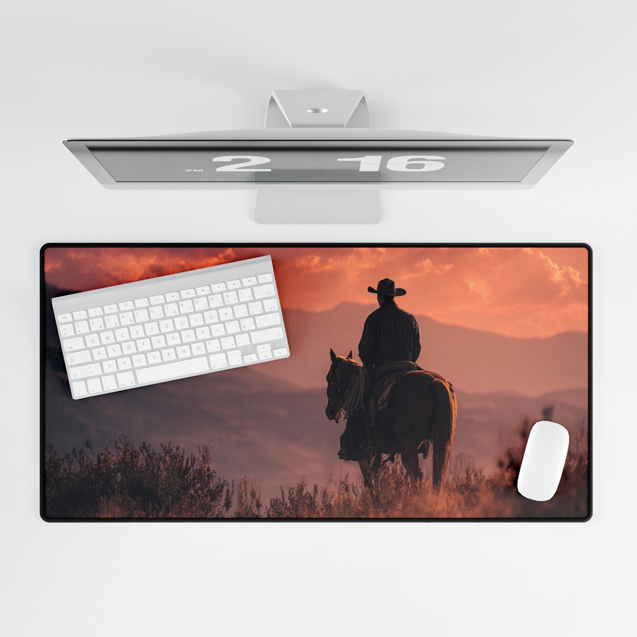 Cowboy Sunset mouse pad