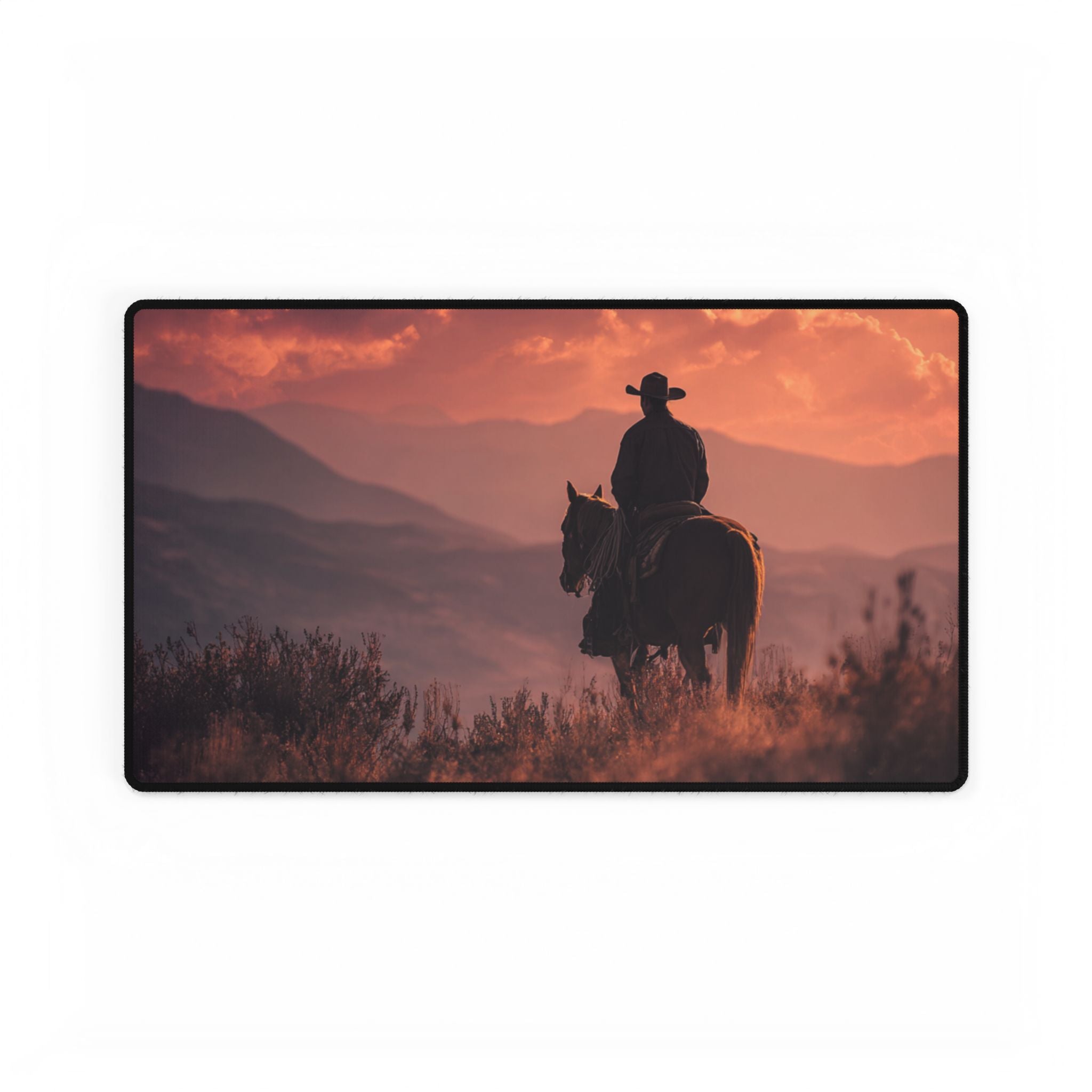 Cowboy Sunset mouse pad