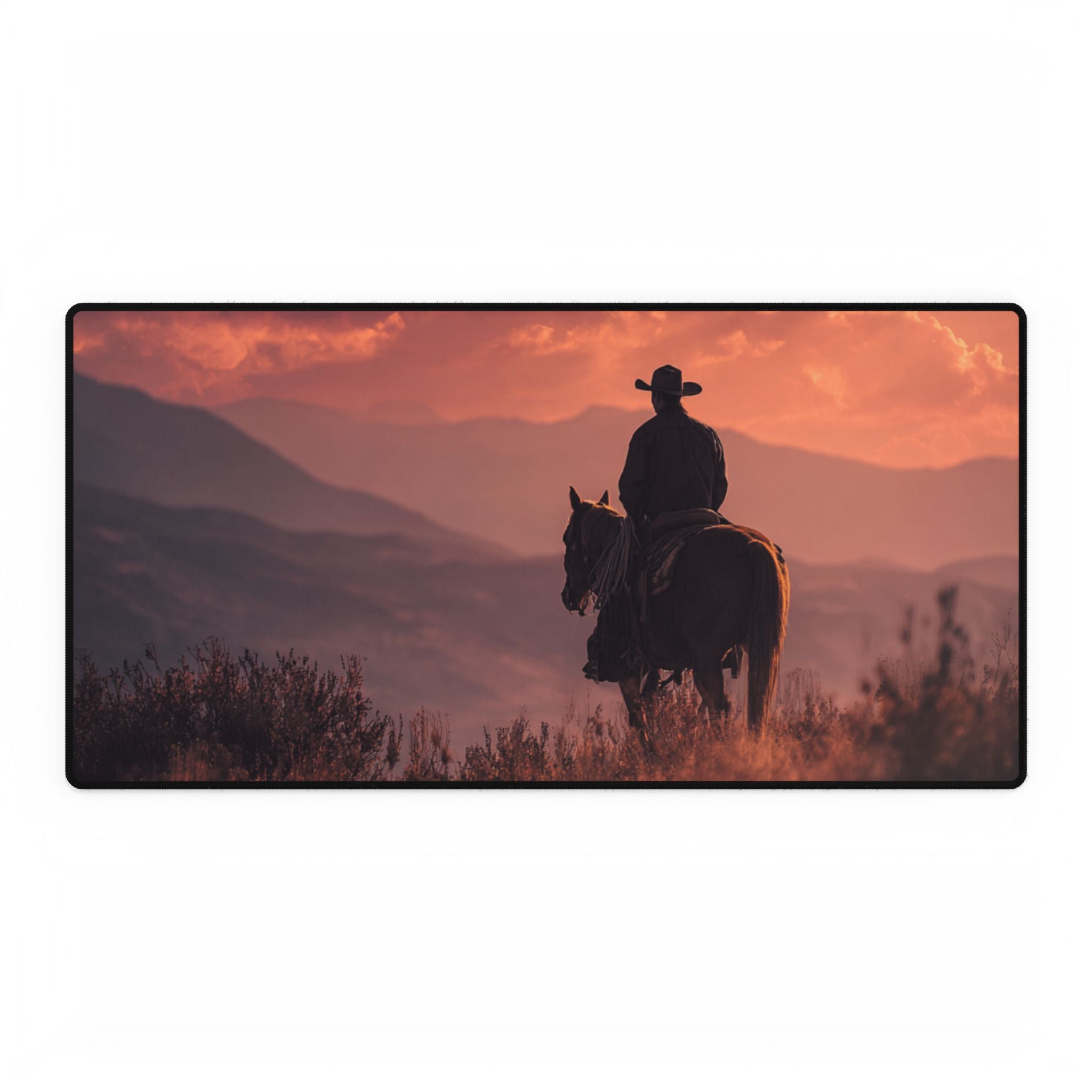 Cowboy Sunset mouse pad