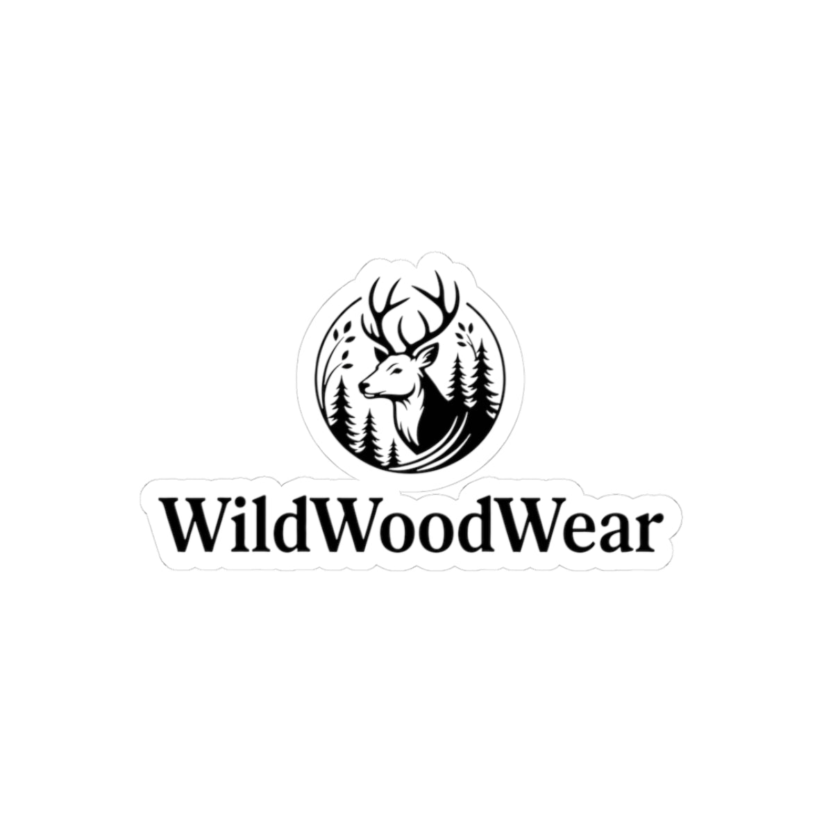 WildWoodWear Deer Logo Sticker