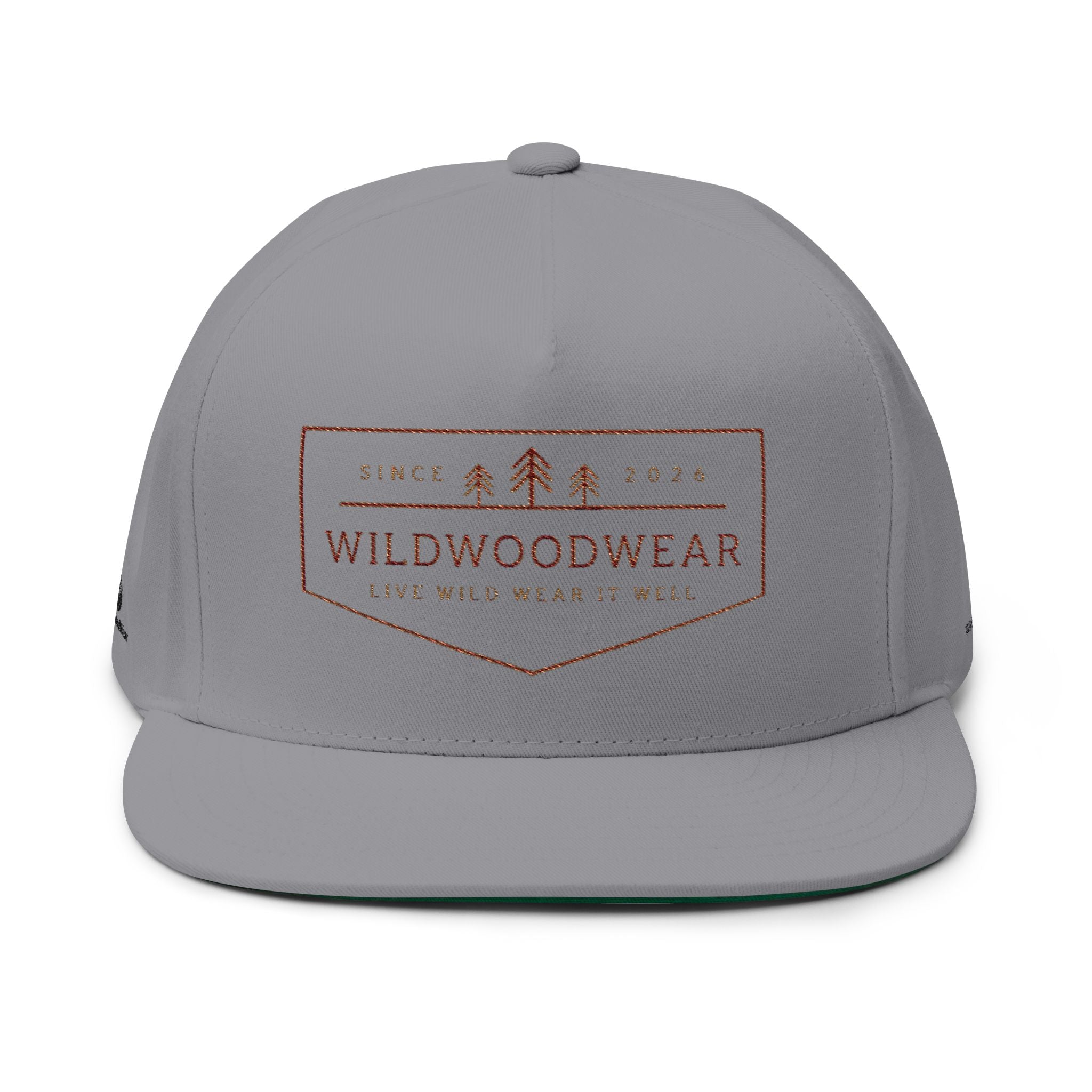 WildWoodWear Embroidered Flat Bill Cap