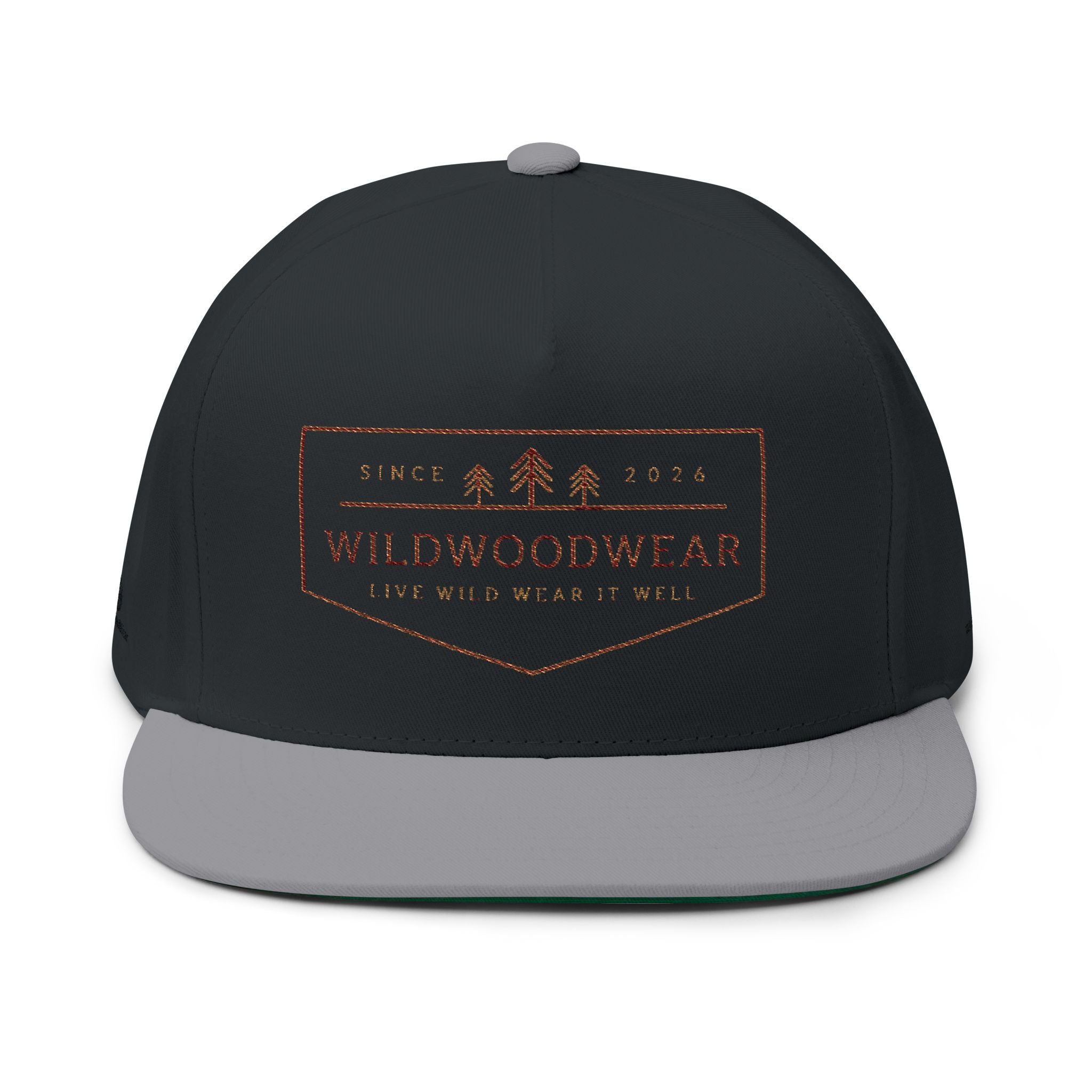 WildWoodWear Embroidered Flat Bill Cap